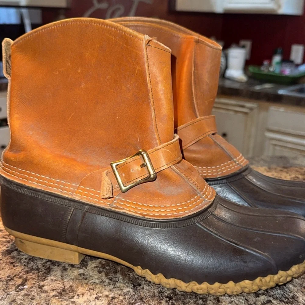L.L. Bean Leather Bean Boots in Chestnut